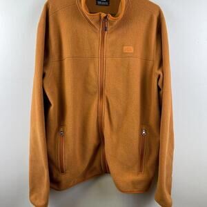 REI Co-op Fleece Jacket Mens XL Orange Full Zip High Pile Warm Outdoor Hiking